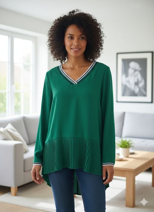 Blusa verde, fluída e original - Tiffosi - Tamanho S