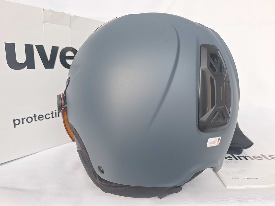 Kask narciarski Uvex HLMT 600 Visor Dark Slate Orange Mat M 55-57cm