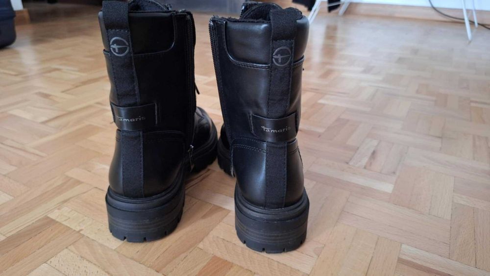 Czarne buty/botki jesienno zimowe Tamaris