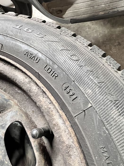 Шини зимові2021р 165/70 r14  диски 5*100 r14 polo.fabia.ibiza vw skoda
