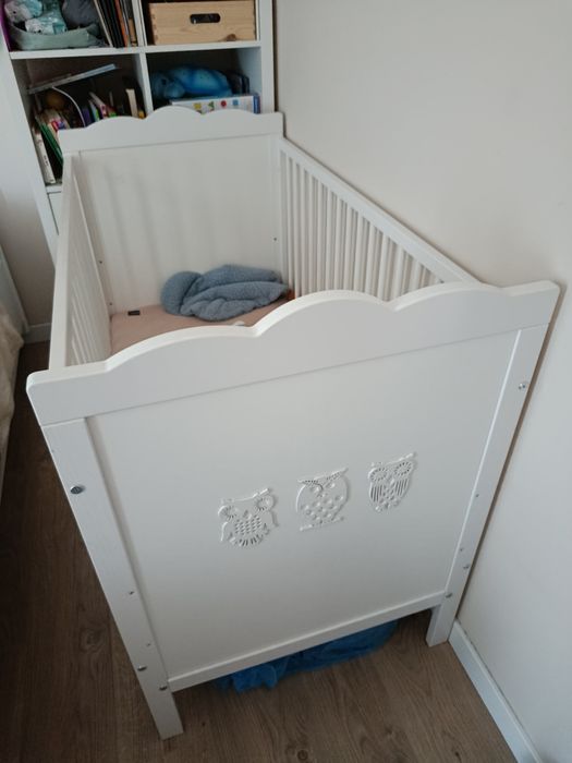 Drewniane łóżeczko dziecięce +nowa szuflada pod łóżeczko