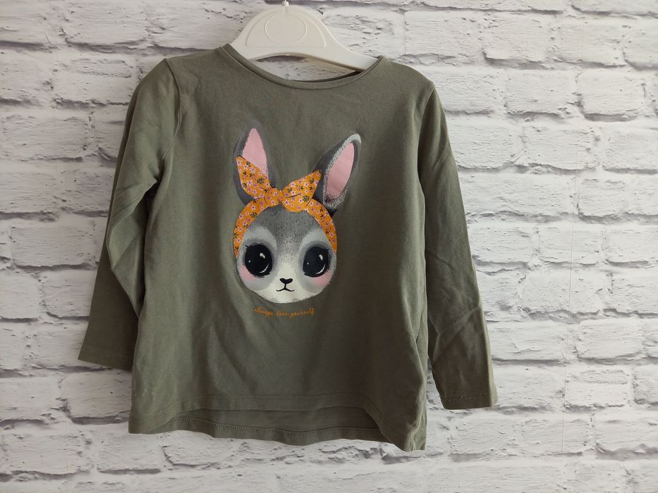 Bluzeczka wiosenna królik h&m r. 98/104