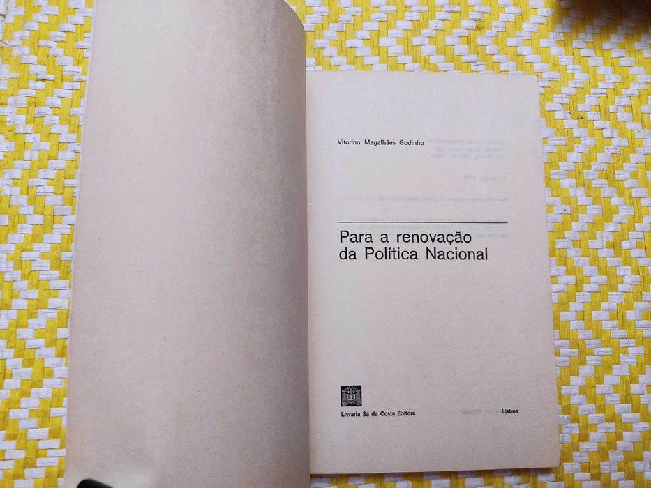 Para a renovação da política nacional
de Vitorino Magalhães Godinho