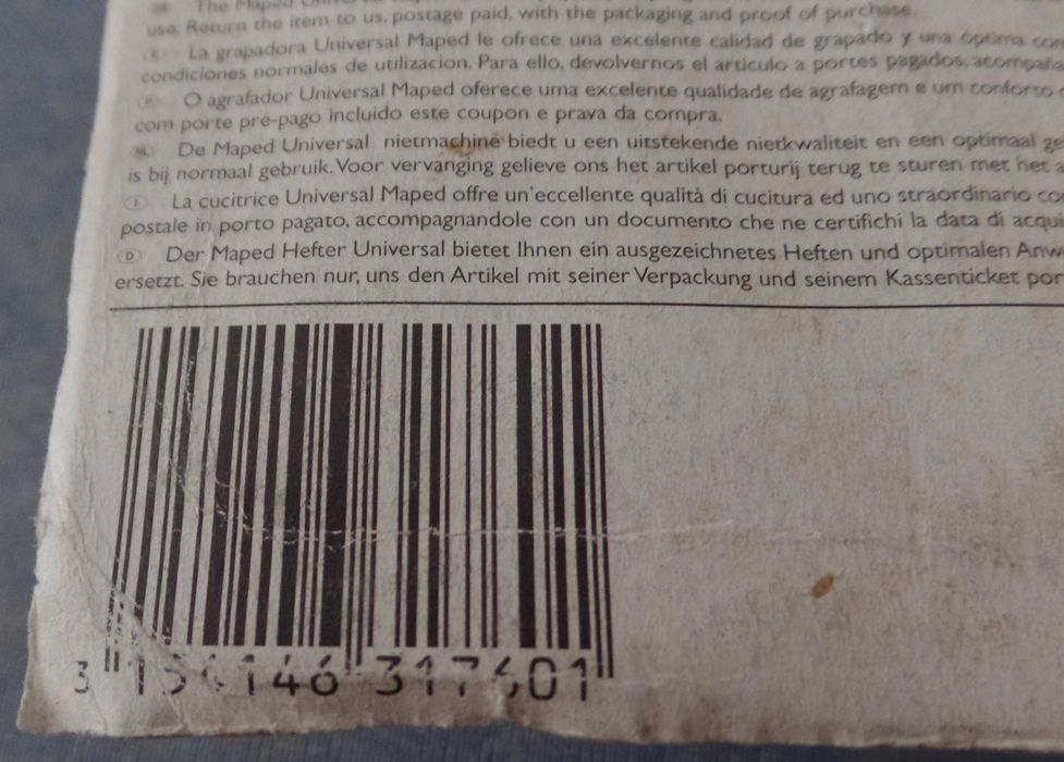 Conjunto Agrafador e Furador MAPED 631760 Novo (818)