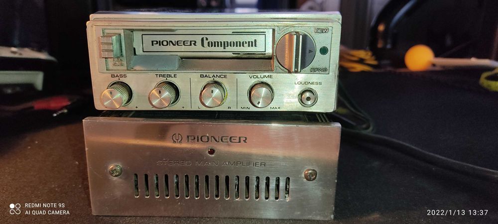 Вінтажні Pioneer Component підсилювач GM-40 & кассетна дека KP-66G.