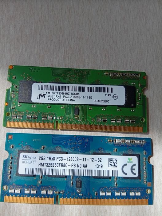 Пам'ять DDR3 2GB  1R×81600 MHz PC3-12800S SO-DIMM до ноутбуків