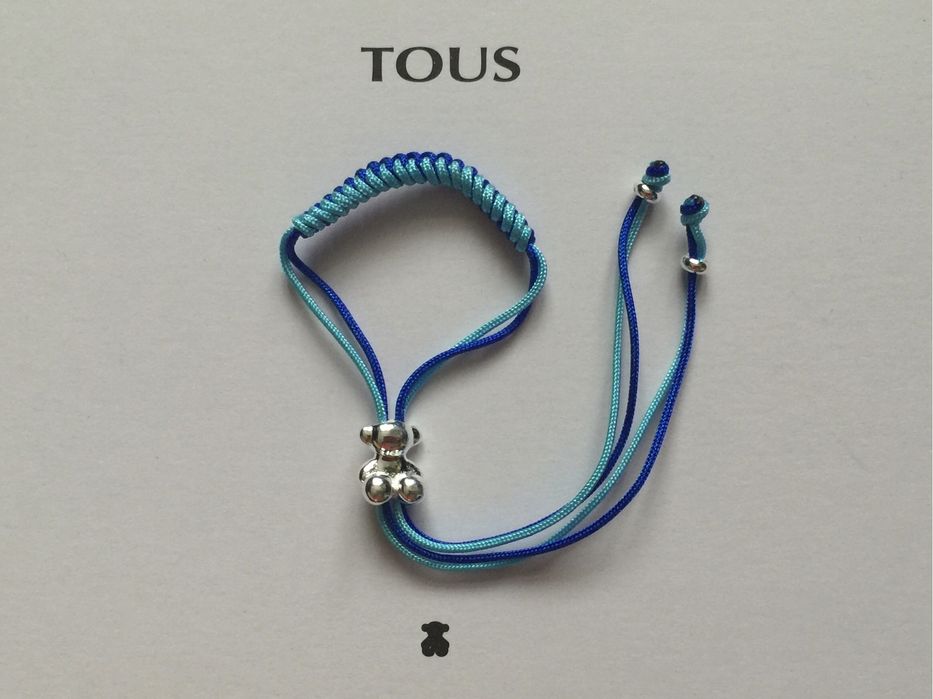 Tous Bold Bear bransoletka ze sznurka niebieska