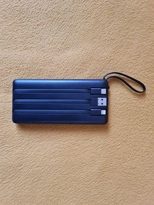 Powerbank VEEKTOMX VT101 z wbudowanymi kablami 10000mAh