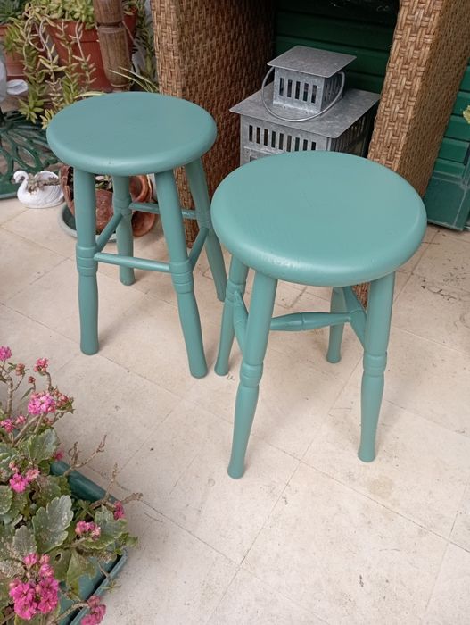 Bancos madeira verde