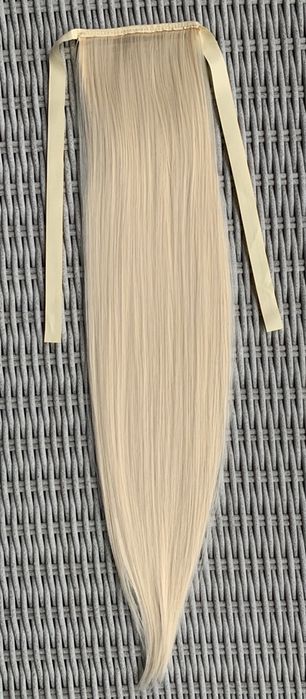 Premium Ultra włosy doczepiane, jasny złoty blond, kucyk, 330.