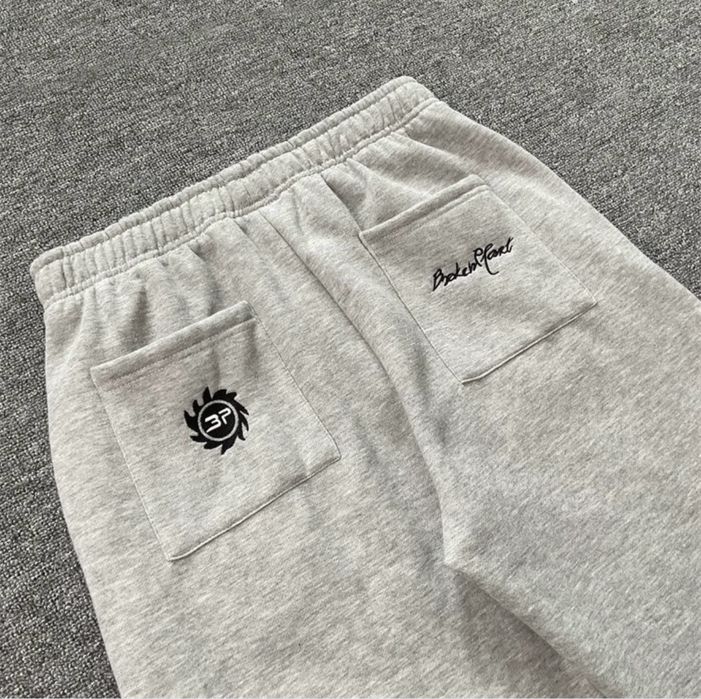 Штани Broken Planet сірі на флісі спортивки ( nike adidas corteiz)