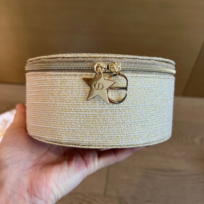 Кругла косметичка  Dior з дзеркалом