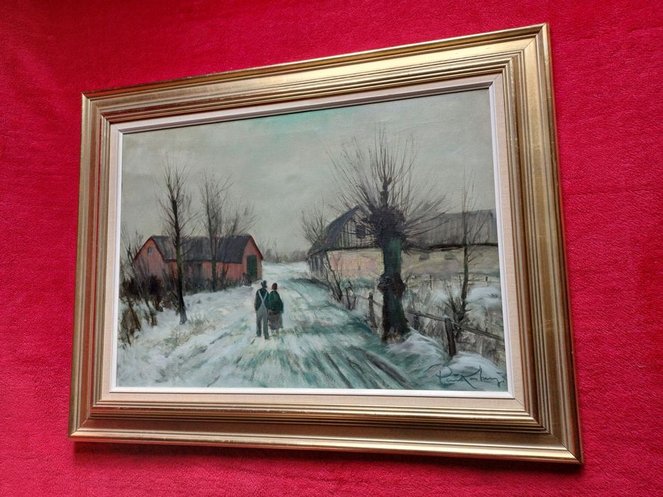 Stary obraz na płótnie Paul Kastrup