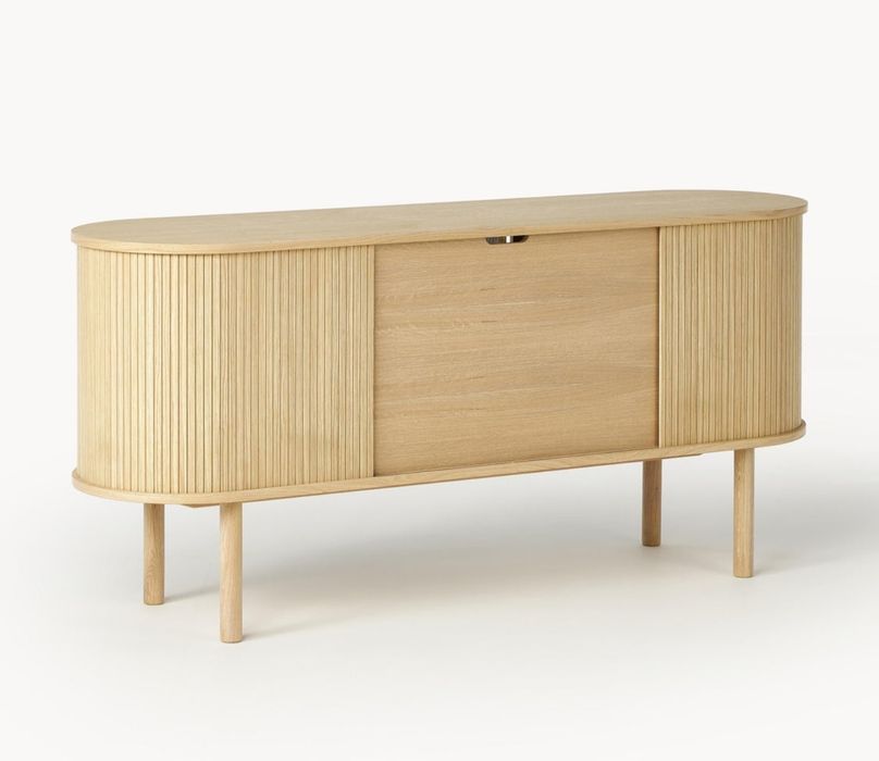 Komoda z ryflowanym frontem Calary 160x75 cm