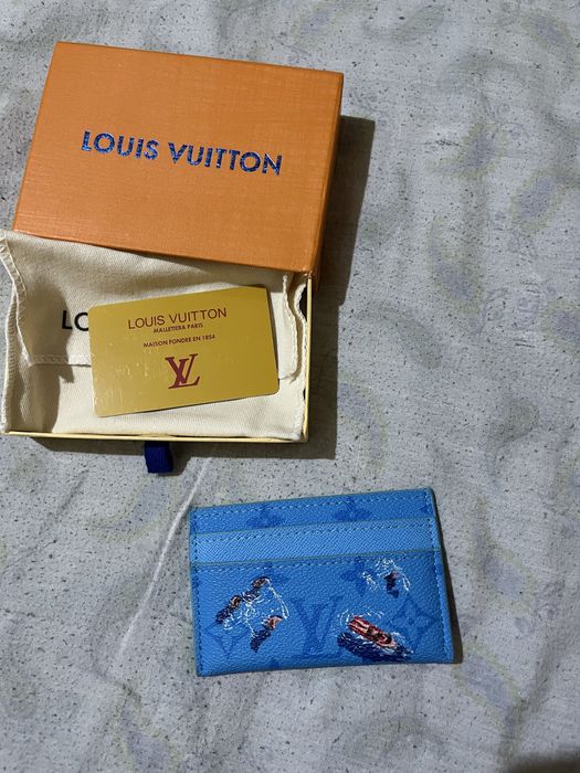 Porta cartões azul da Louis Vuitton