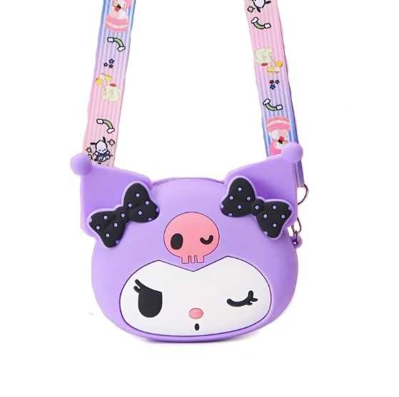 Silikonowa piękna słodka torba na ramie listonoszka Kuromi Sanrio