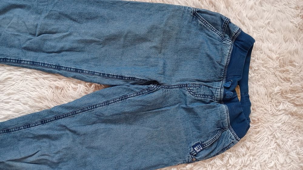 Spodnie ocieplane jeansowe 164