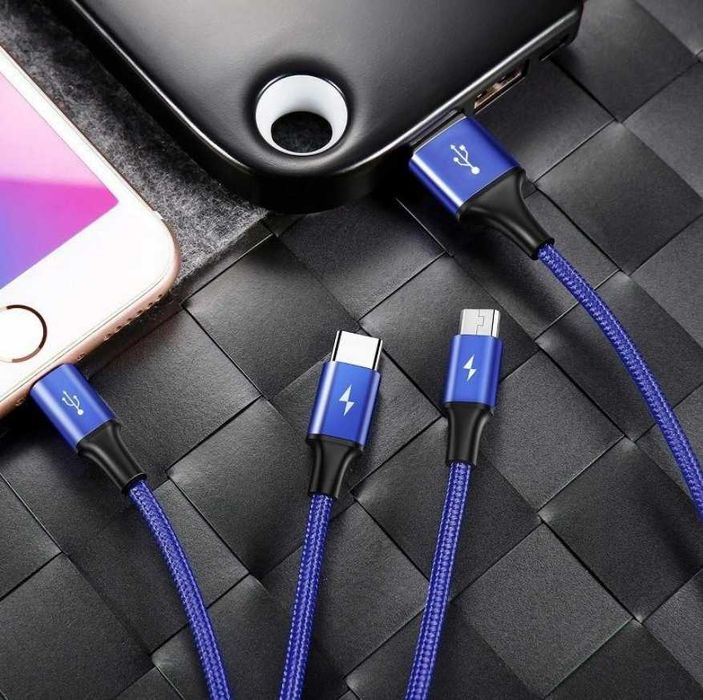 Zestaw przewodów Różne rodzaje Typ C mini USB iPhone Rozgałęźnik
