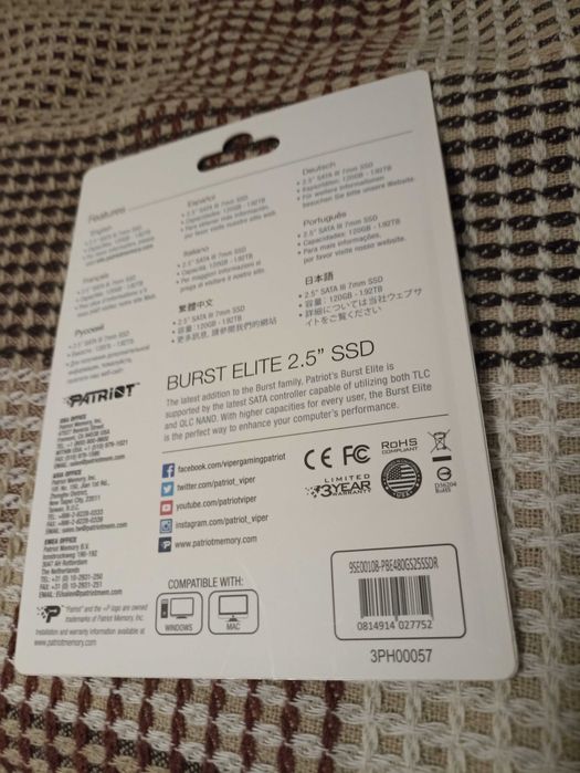 SSD-накопичувач Patriot Burst Elite SATA III 480GB