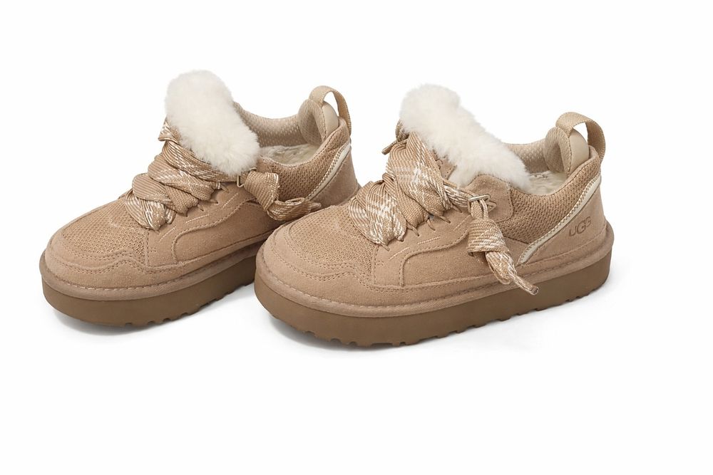 UGG Lowmel Sand – beżowe ocieplane sneakersy
