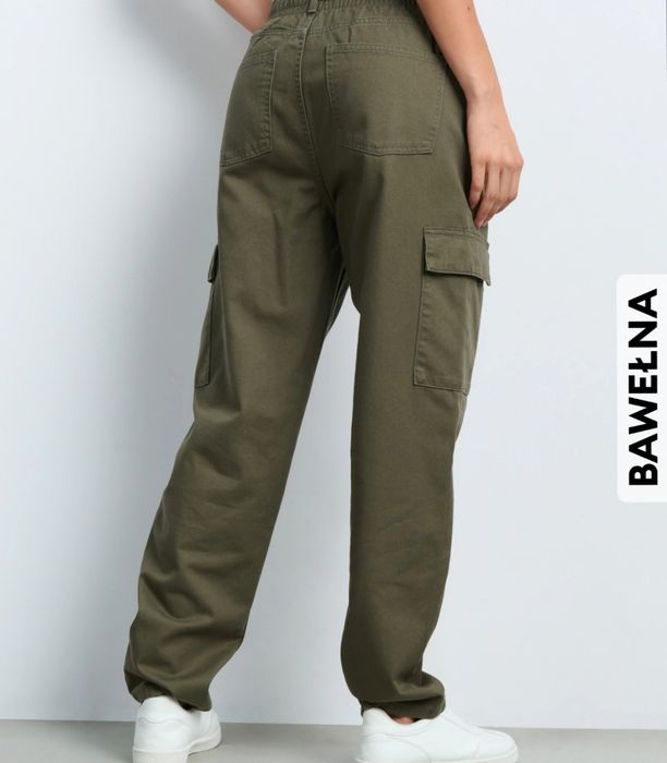 Jeansy cargo  38 bawełna 100%