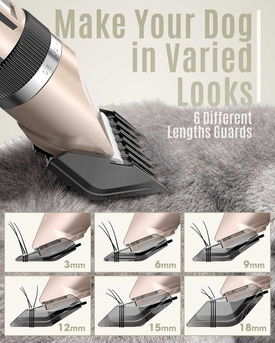 Oneisal Cicha Bezprzewodowa Maszynka Do Strzyżenia Psów I Kotów Zestaw