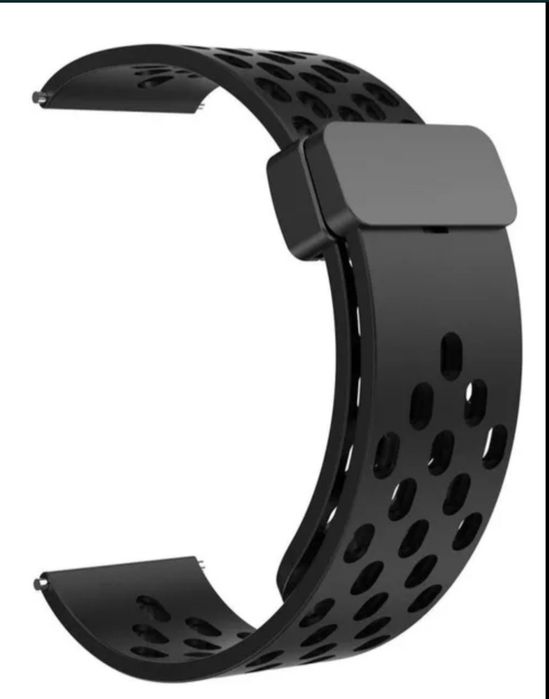Bracelete Silicone 22mm Fecho Magnético Seiko Hamilton Citizen Or