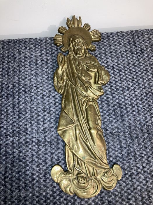 Jezus Chrystus - mosiężna płaskorzeźba