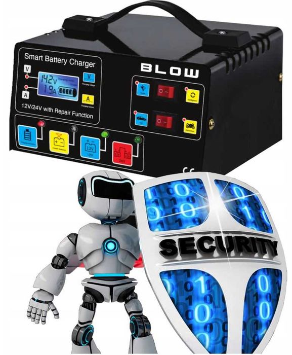 Prostownik Samochodowy Automatyczny Funkcja Napraw Akumulator 12V 24V