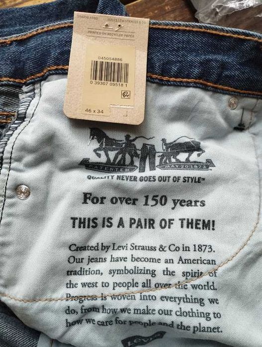 Levis 505™ Regular Fit Men's Jeans джинси  великий 46x34