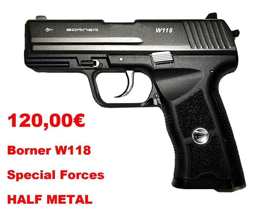 Pistola Pressão de AR(CO2)  + SwissArms Colt 1911 Blowback 4.5mm METAL