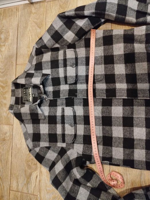 Куртка-рубашка Jachs Heavyweight Shacket, черно-серая, размер Medium.