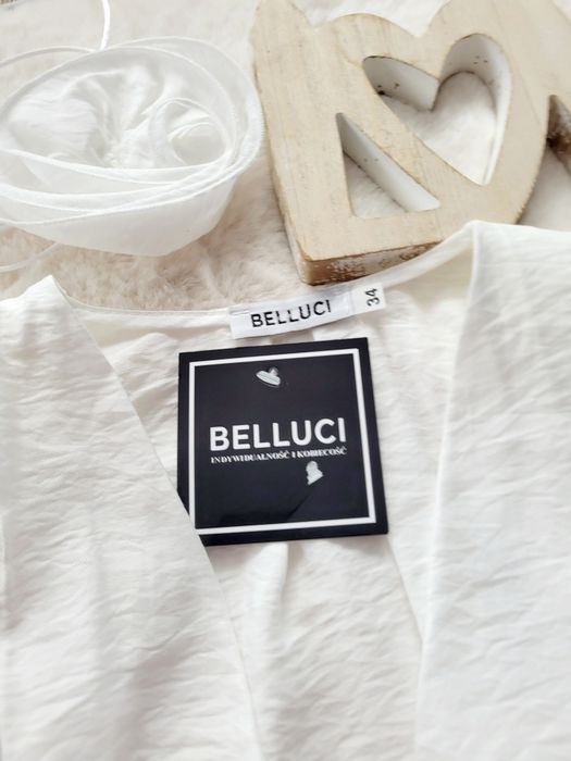Biała koszula z różą Belluci xs
