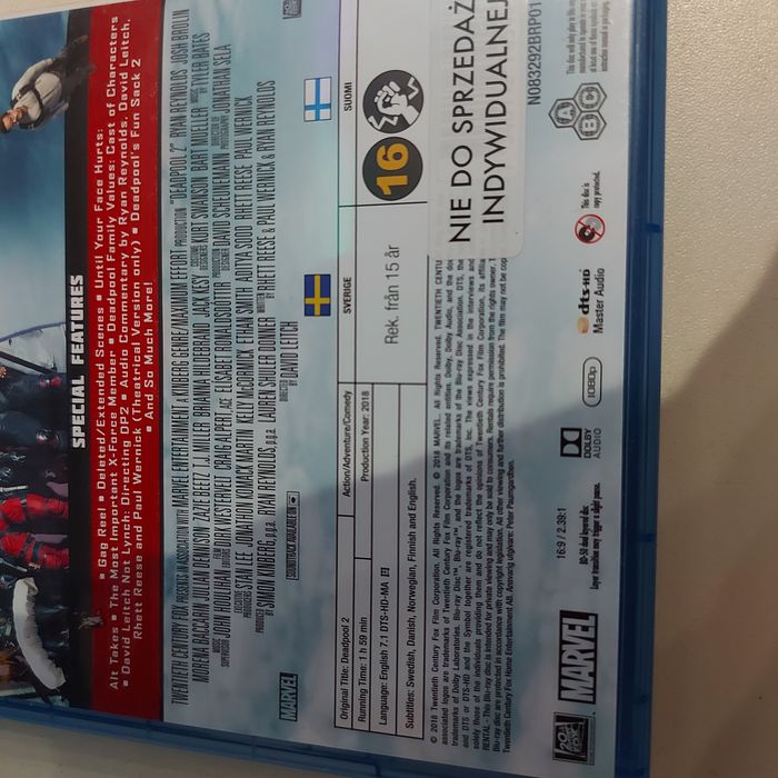 Film na blu-ray Deadpool 2 jak nowy