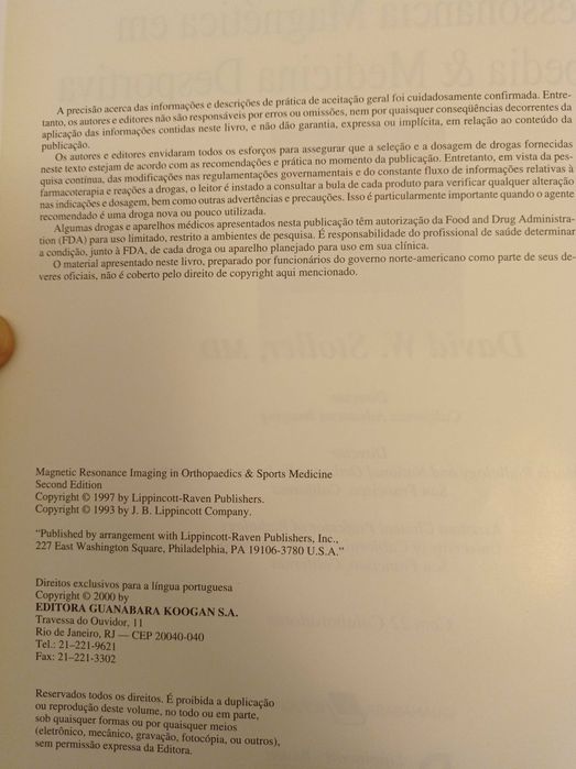 Livro ressonância magnética