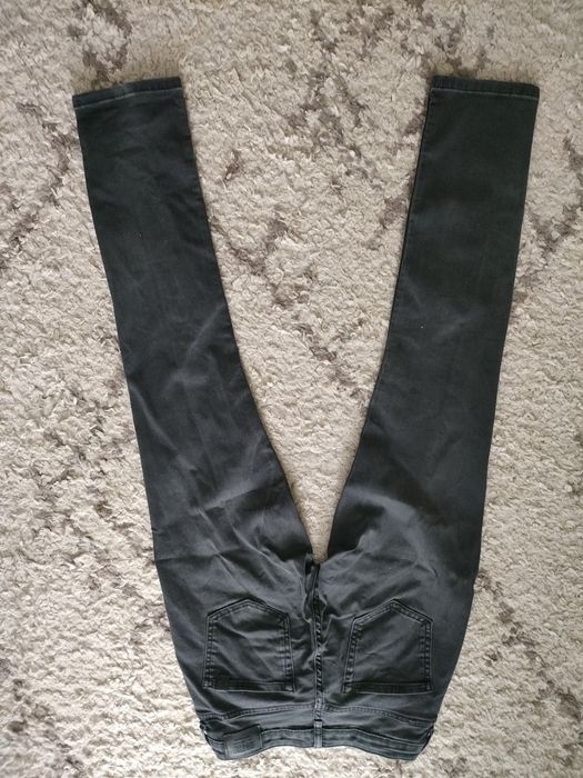 Jeansy czarne regular waist prosta nogawka