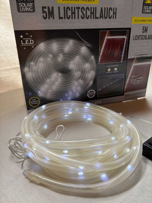 Solarny wąż świetlny Solar Living 5 m - 50 białych LED