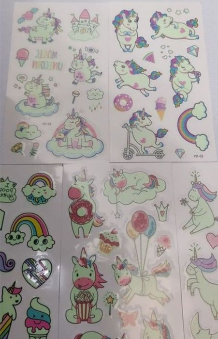 Неонові тату 5 шт