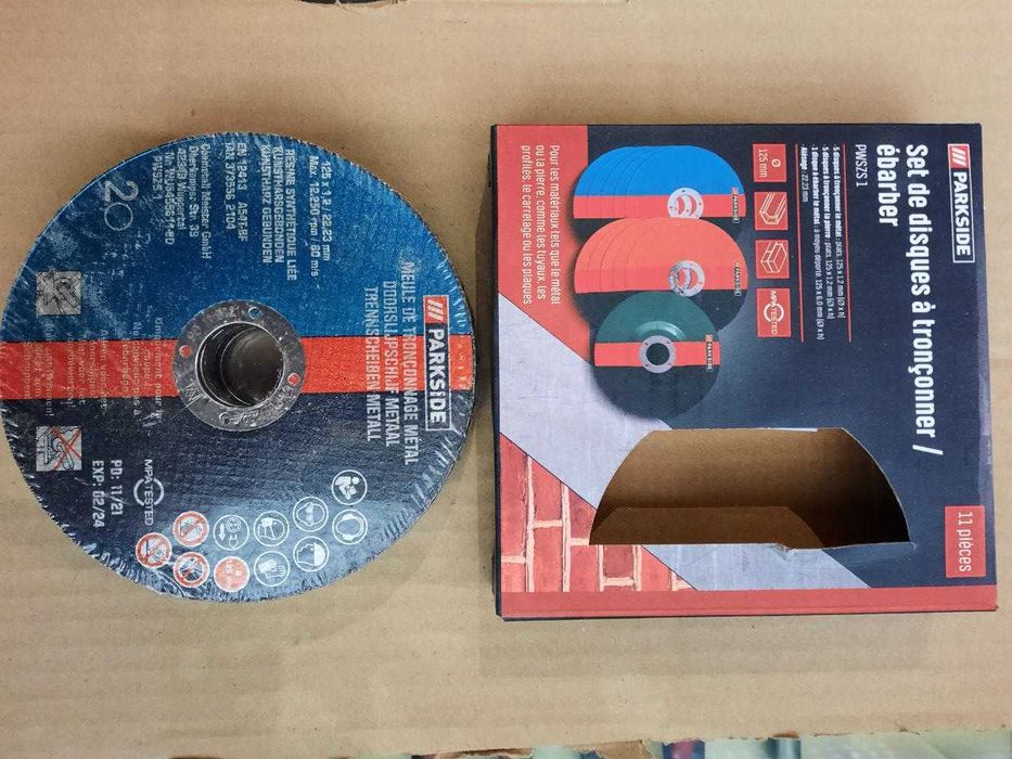 Набір кругів: камінь 5шт/метал 5шт/зачисний 1шт (11шт) PARKSIDE