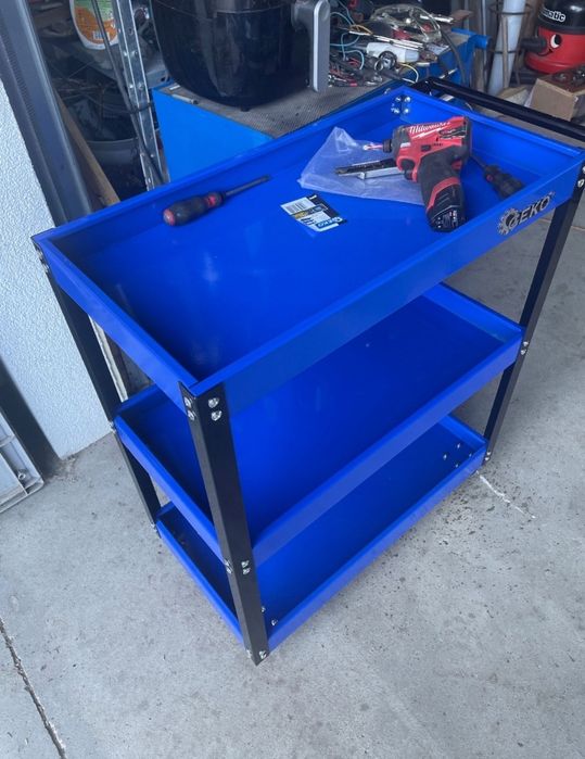 Wózek Warsztatowy na Narzędzia 3 Półki Serwisowy z Hamulcem Nowy