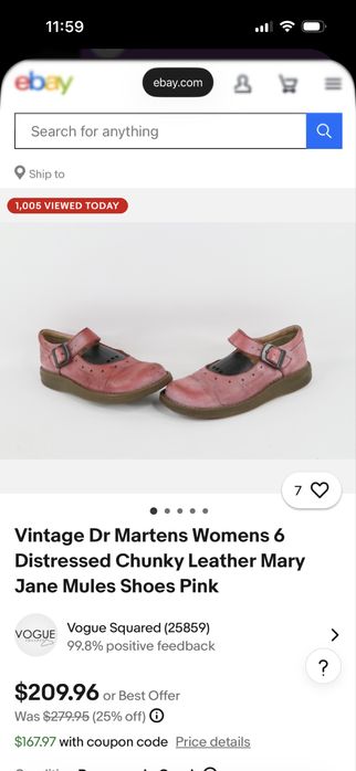 Вінтажні Dr. Martens Mary Jane | Шкіра | 39 р. (25 см) | Оригінал