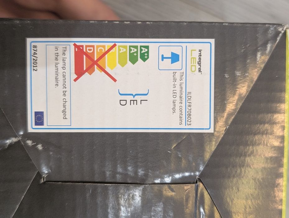 Світлодіодний вбудований світильник Integral LED 10W IP65 Dimmable 3000K