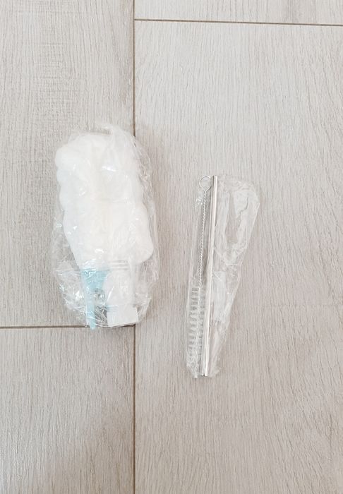Kubek termiczny Livole 12 oz czarny + słomka + szczoteczka NOWY