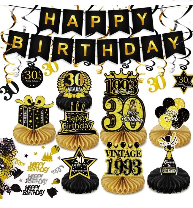 Dekoracje na urodziny, 30 urodziny, party
