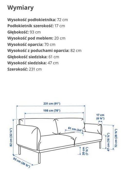 Sofa IKEA ÄPPLARYD jak nowa w super cenie