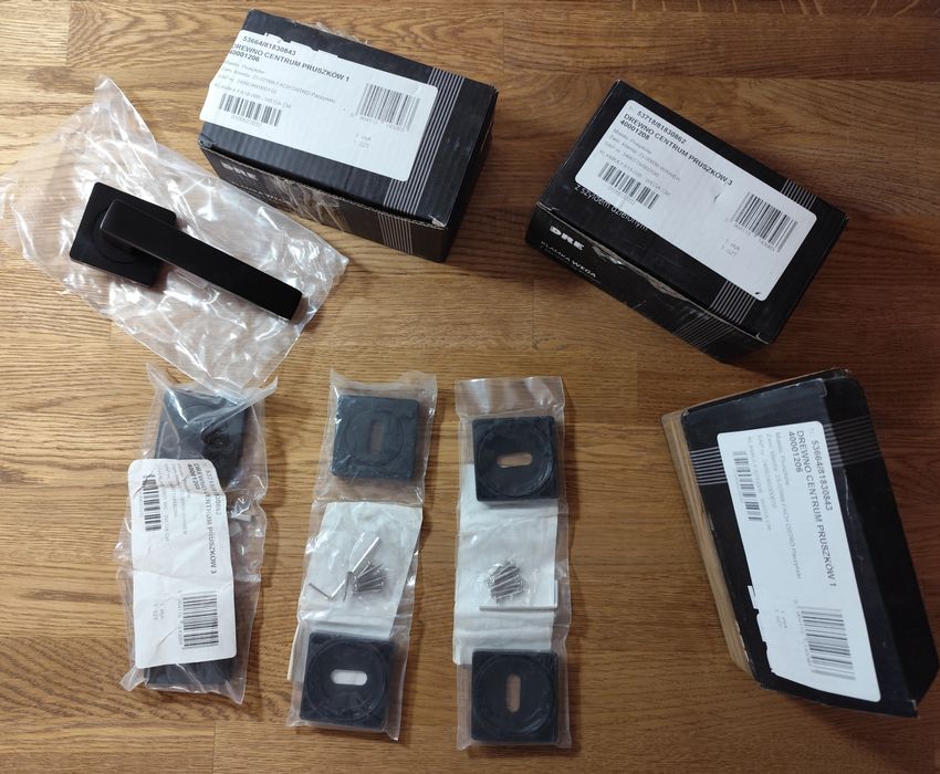 Klamka Wega czarny mat 3 szt.