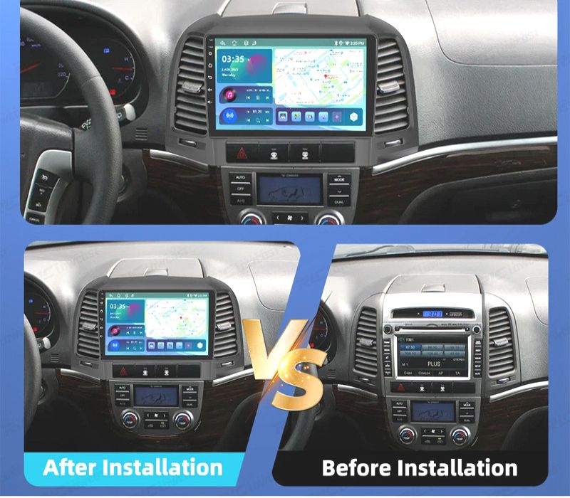 RÁDIO GPS ANDROID 13 HYUNDAI SANTA FE 06-12