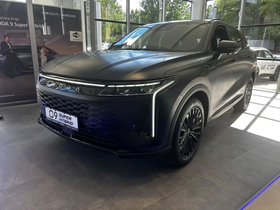 Omoda 9 Matte Black Od ręki! Polisa za1zł Hybryda 4x4 Masaże Wentylacja Kamery