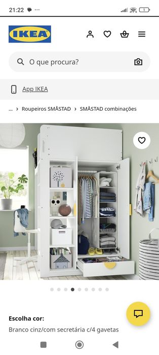 Quarto beliche, roupeiro, secretária IKEA