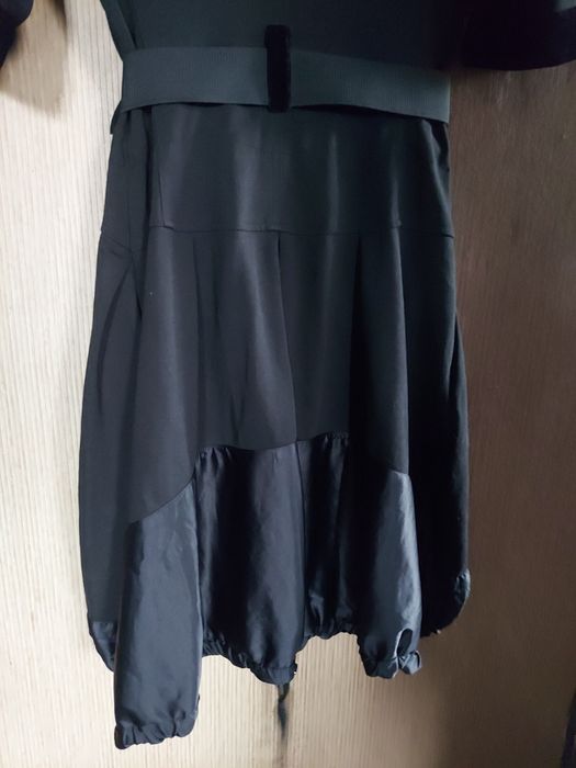 sukienka włoska | zamek | satyna | łączone materiały | goth | gothic